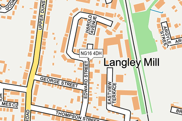 NG16 4DH map - OS OpenMap – Local (Ordnance Survey)