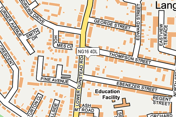 NG16 4DL map - OS OpenMap – Local (Ordnance Survey)
