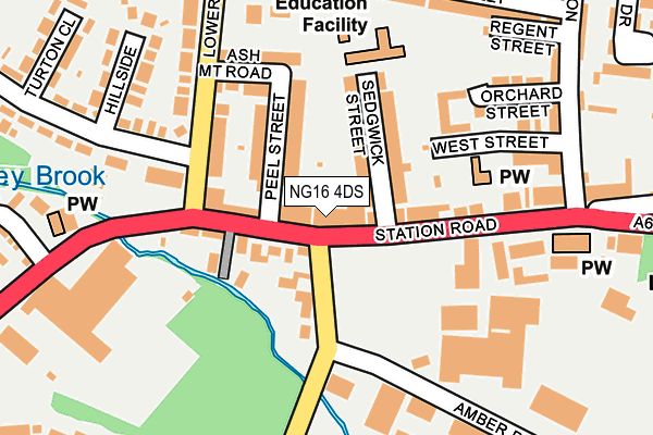 NG16 4DS map - OS OpenMap – Local (Ordnance Survey)