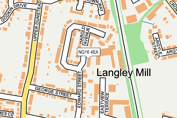NG16 4EA map - OS OpenMap – Local (Ordnance Survey)