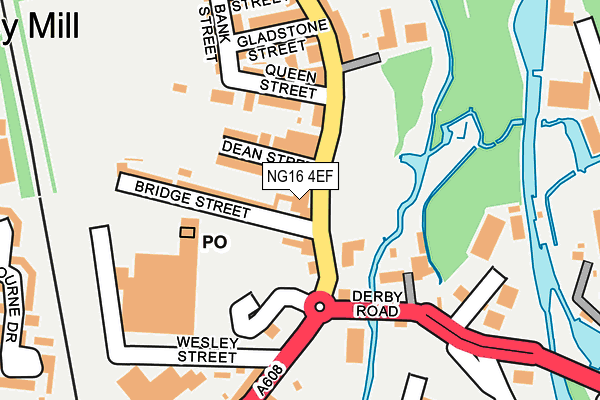 NG16 4EF map - OS OpenMap – Local (Ordnance Survey)