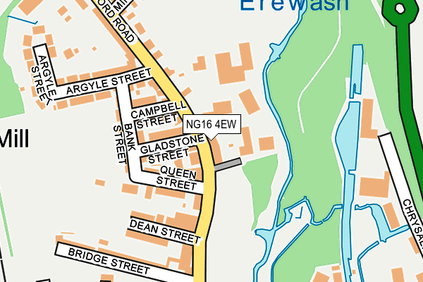 NG16 4EW map - OS OpenMap – Local (Ordnance Survey)