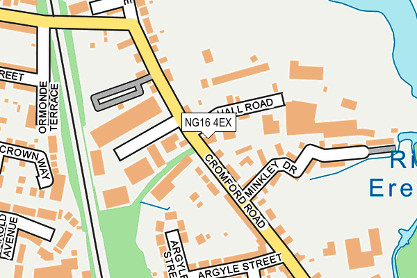 NG16 4EX map - OS OpenMap – Local (Ordnance Survey)