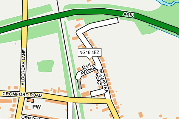 NG16 4EZ map - OS OpenMap – Local (Ordnance Survey)