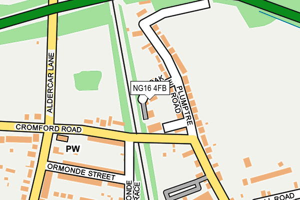 NG16 4FB map - OS OpenMap – Local (Ordnance Survey)
