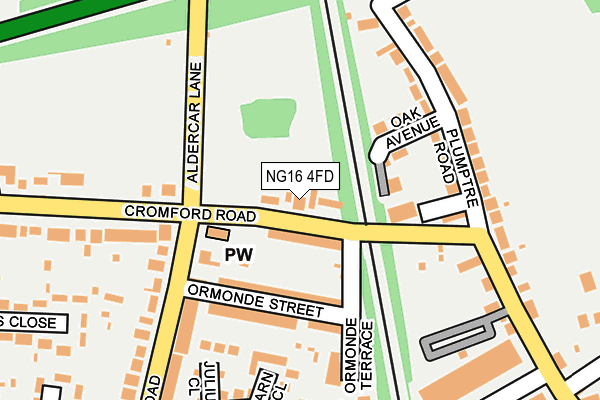 NG16 4FD map - OS OpenMap – Local (Ordnance Survey)