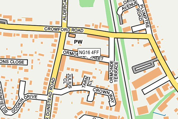 NG16 4FF map - OS OpenMap – Local (Ordnance Survey)