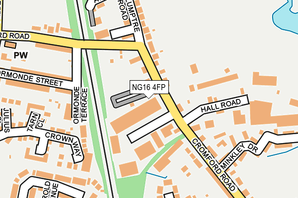 NG16 4FP map - OS OpenMap – Local (Ordnance Survey)