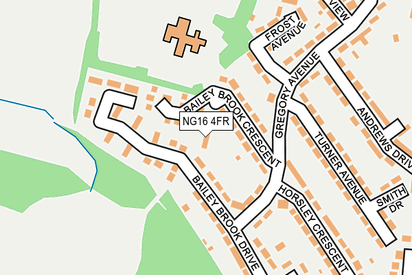 NG16 4FR map - OS OpenMap – Local (Ordnance Survey)