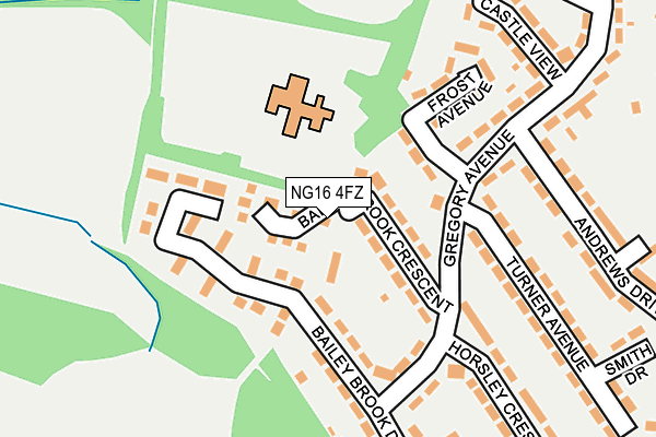 NG16 4FZ map - OS OpenMap – Local (Ordnance Survey)