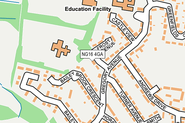 NG16 4GA map - OS OpenMap – Local (Ordnance Survey)