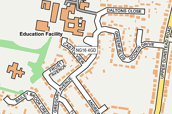 NG16 4GD map - OS OpenMap – Local (Ordnance Survey)