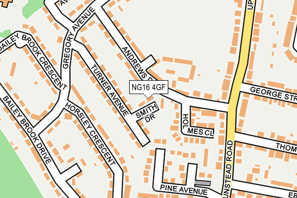 NG16 4GF map - OS OpenMap – Local (Ordnance Survey)