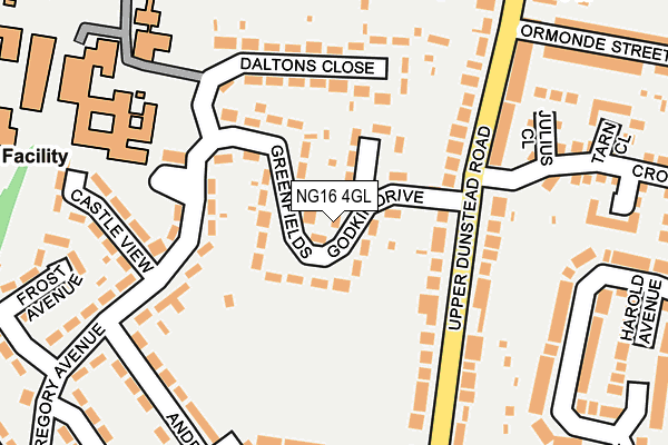 NG16 4GL map - OS OpenMap – Local (Ordnance Survey)