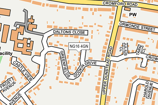 NG16 4GN map - OS OpenMap – Local (Ordnance Survey)