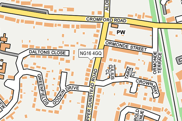 NG16 4GQ map - OS OpenMap – Local (Ordnance Survey)