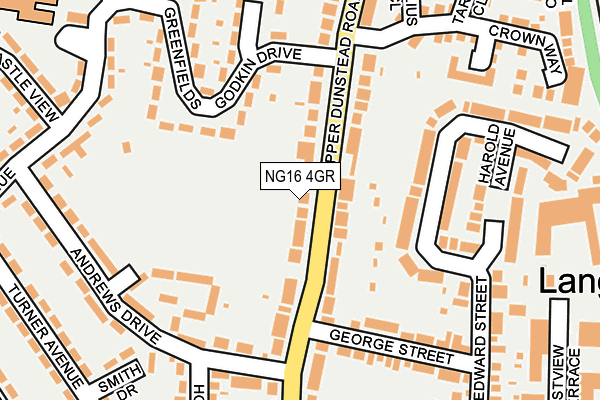 NG16 4GR map - OS OpenMap – Local (Ordnance Survey)