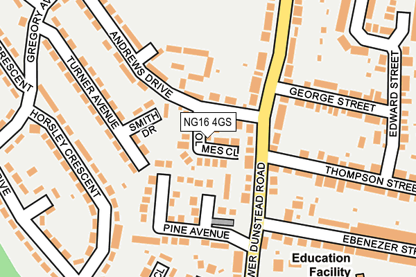 NG16 4GS map - OS OpenMap – Local (Ordnance Survey)