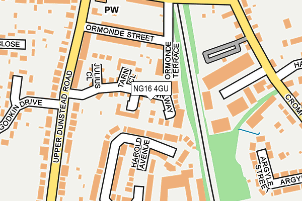 NG16 4GU map - OS OpenMap – Local (Ordnance Survey)