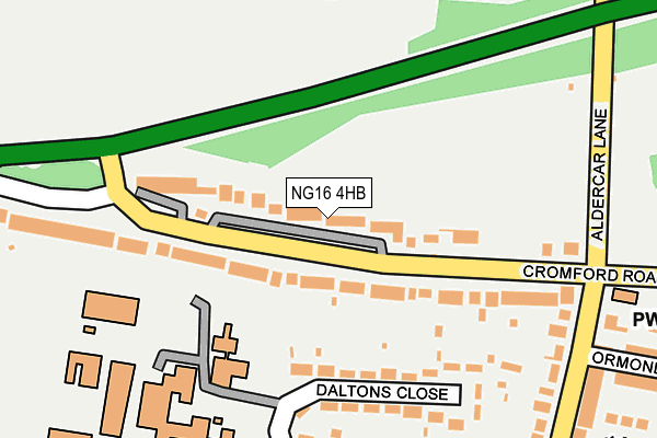 NG16 4HB map - OS OpenMap – Local (Ordnance Survey)