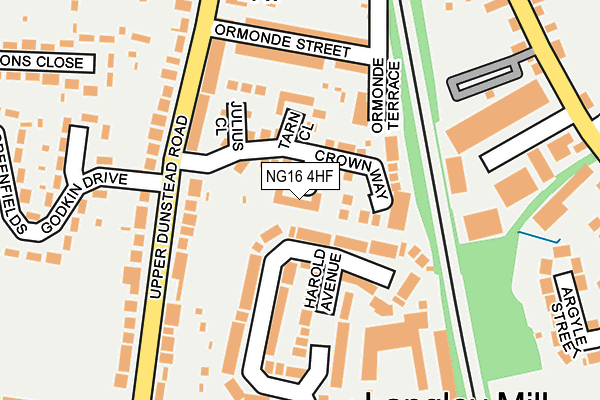 NG16 4HF map - OS OpenMap – Local (Ordnance Survey)