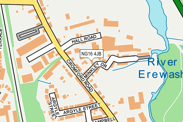 NG16 4JB map - OS OpenMap – Local (Ordnance Survey)
