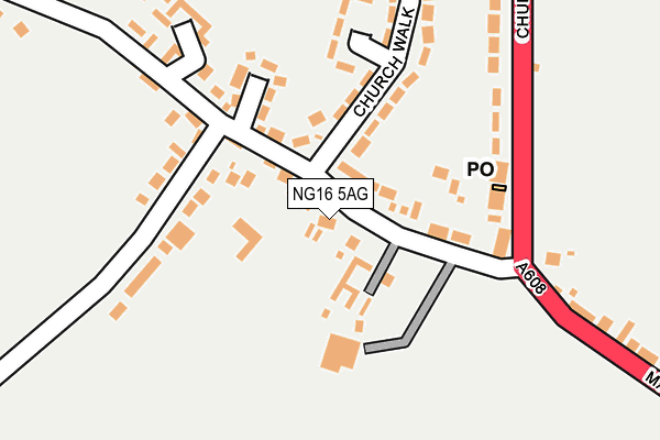 NG16 5AG map - OS OpenMap – Local (Ordnance Survey)