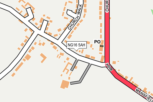 NG16 5AH map - OS OpenMap – Local (Ordnance Survey)