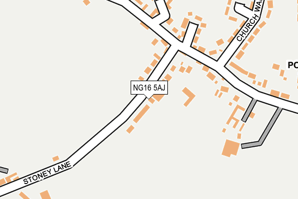 NG16 5AJ map - OS OpenMap – Local (Ordnance Survey)