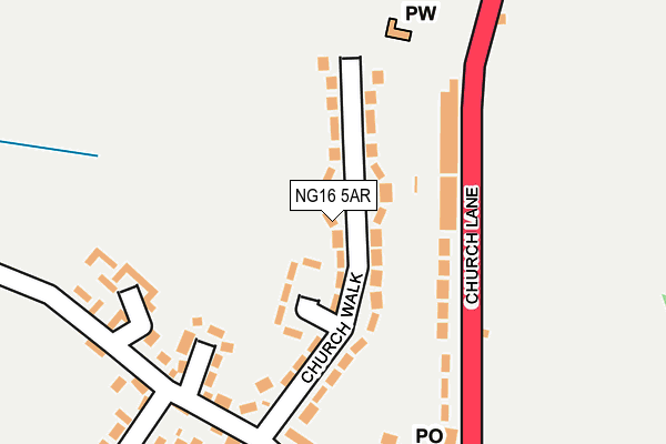 NG16 5AR map - OS OpenMap – Local (Ordnance Survey)