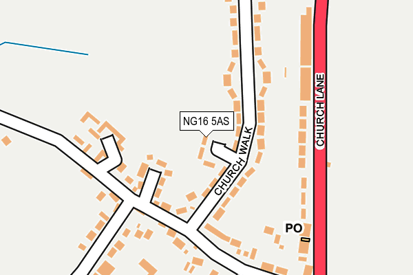 NG16 5AS map - OS OpenMap – Local (Ordnance Survey)