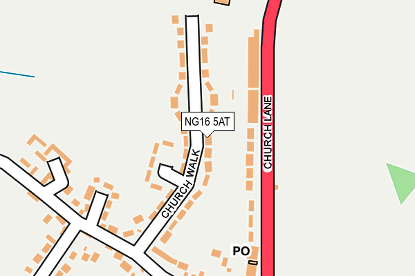 NG16 5AT map - OS OpenMap – Local (Ordnance Survey)