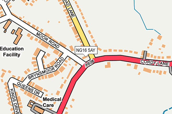 NG16 5AY map - OS OpenMap – Local (Ordnance Survey)