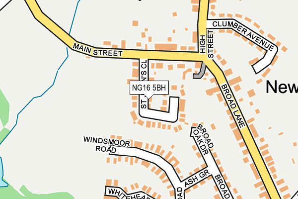 NG16 5BH map - OS OpenMap – Local (Ordnance Survey)