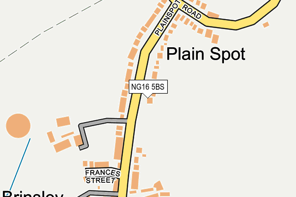 NG16 5BS map - OS OpenMap – Local (Ordnance Survey)