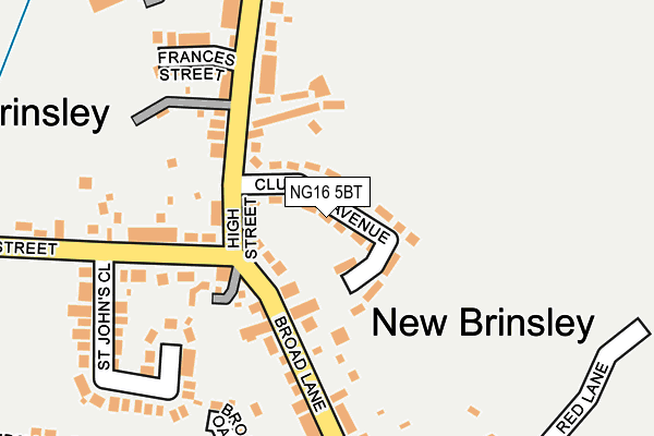 NG16 5BT map - OS OpenMap – Local (Ordnance Survey)