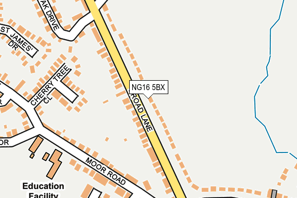 NG16 5BX map - OS OpenMap – Local (Ordnance Survey)