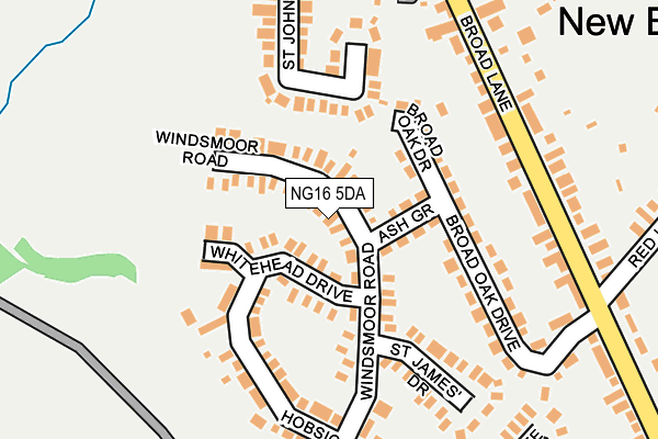 NG16 5DA map - OS OpenMap – Local (Ordnance Survey)