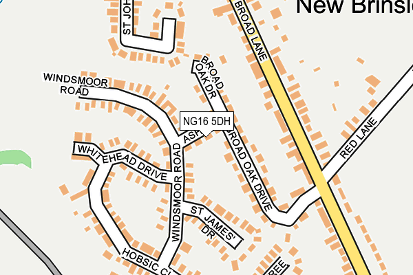 NG16 5DH map - OS OpenMap – Local (Ordnance Survey)