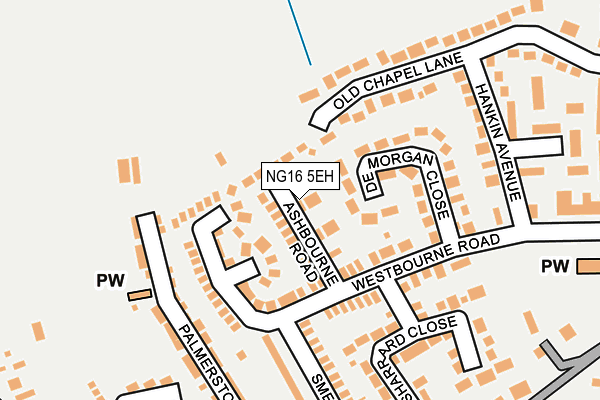 NG16 5EH map - OS OpenMap – Local (Ordnance Survey)