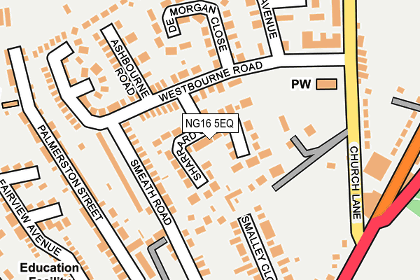 NG16 5EQ map - OS OpenMap – Local (Ordnance Survey)