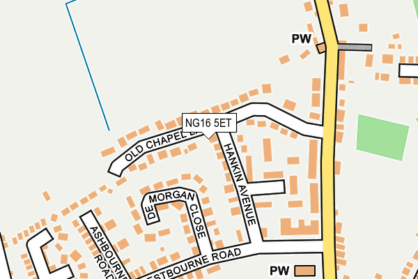 NG16 5ET map - OS OpenMap – Local (Ordnance Survey)