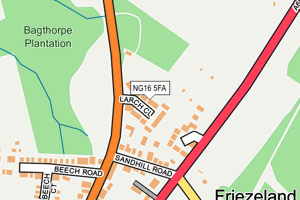 NG16 5FA map - OS OpenMap – Local (Ordnance Survey)