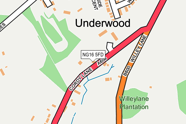 Map of WILLOW COURT MANAGEMENT (NOTTINGHAM) LIMITED at local scale