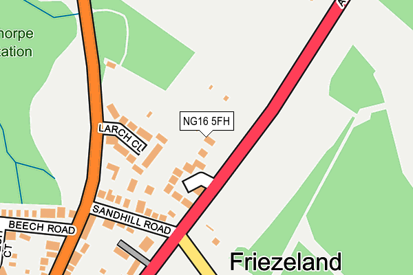 NG16 5FH map - OS OpenMap – Local (Ordnance Survey)