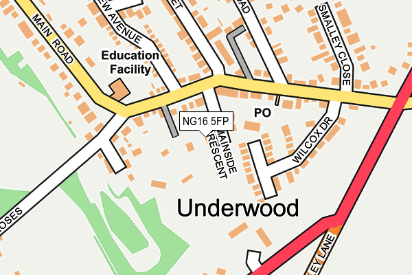 NG16 5FP map - OS OpenMap – Local (Ordnance Survey)