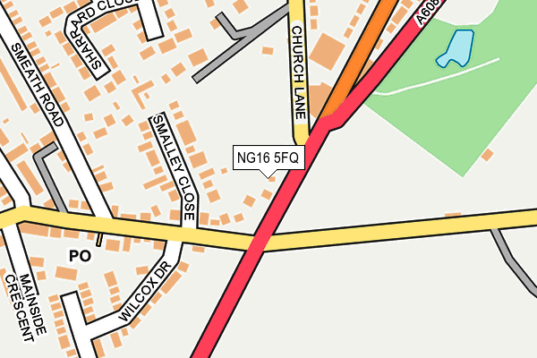 NG16 5FQ map - OS OpenMap – Local (Ordnance Survey)