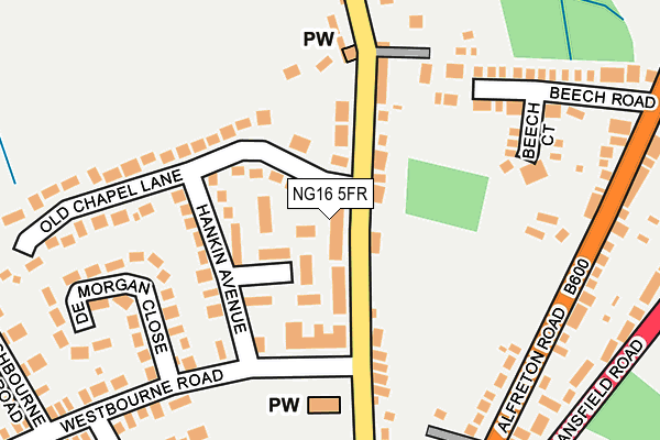 NG16 5FR map - OS OpenMap – Local (Ordnance Survey)