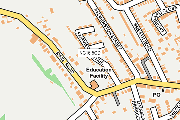 NG16 5GD map - OS OpenMap – Local (Ordnance Survey)