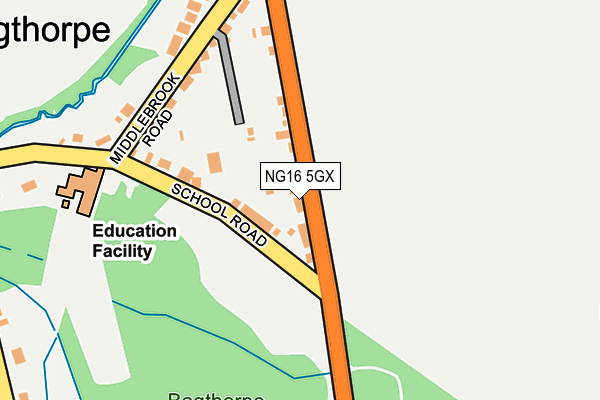 NG16 5GX map - OS OpenMap – Local (Ordnance Survey)